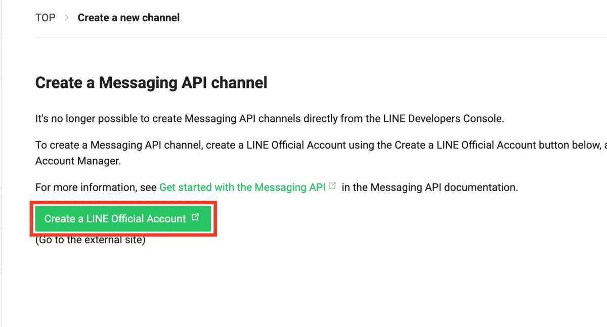 Line Massaging API step 6