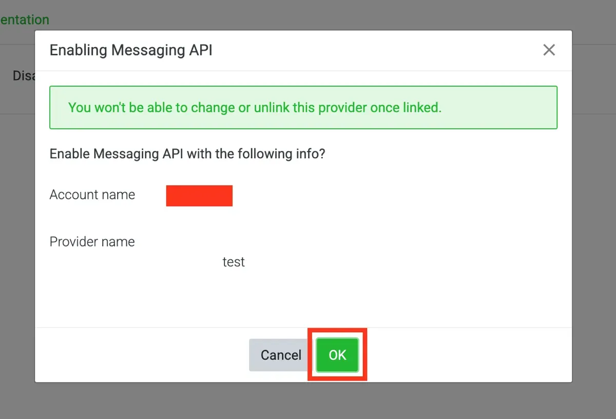 Line Massaging API step 15