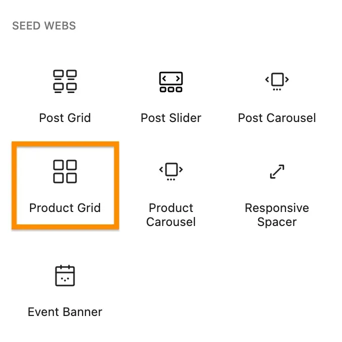 Product grid