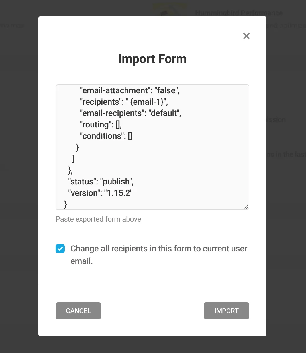 forminator import code