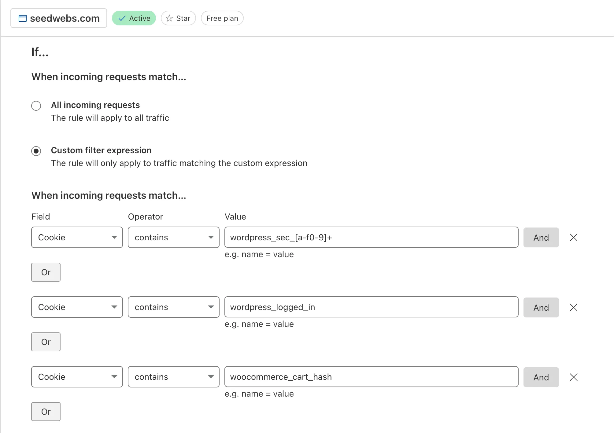 Seed Webs Cloudflare Expression