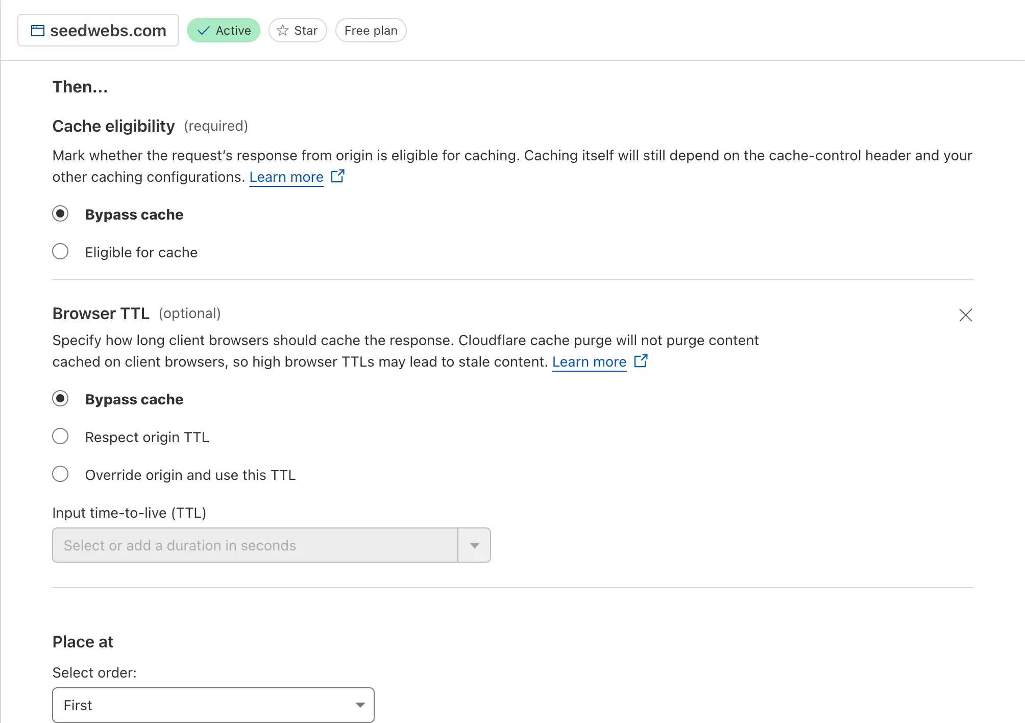 Seed Webs Cloudflare Not Cache