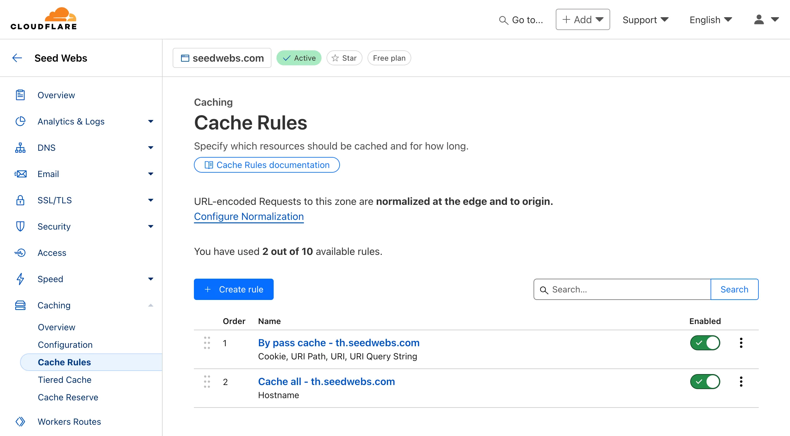 Seed Webs Cloudflare Setup